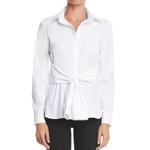 Bailey 44 White Hold Me Tight Button Up Blouse Large NEW